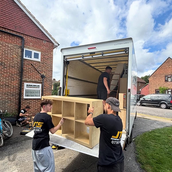 JTS loading their van for a house removal in Kent